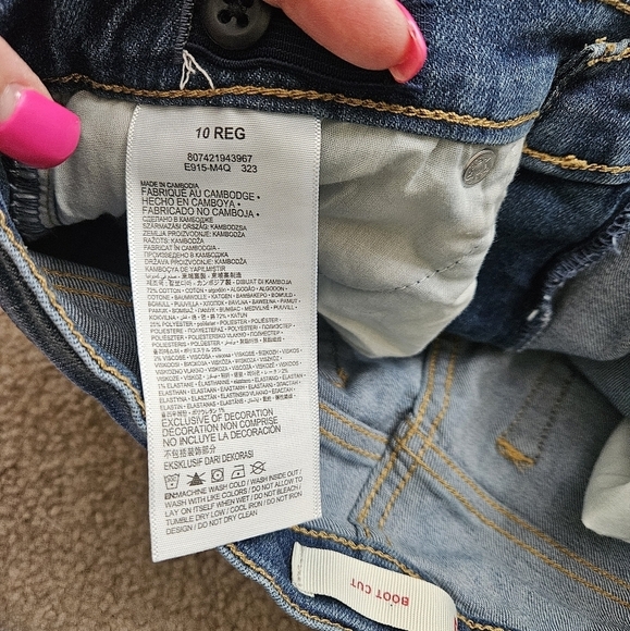 Levis Bootcut Classic Blue Jeans Girls Youth 10R - Picture 7 of 11